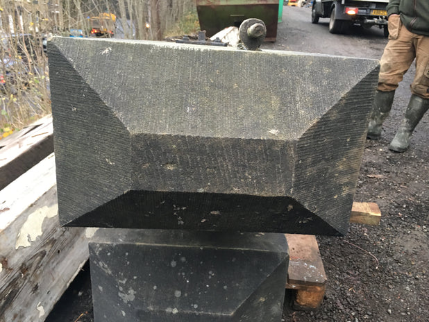 Pair Of Reclaimed Yorkstone Yorkshire Stone Gateposts