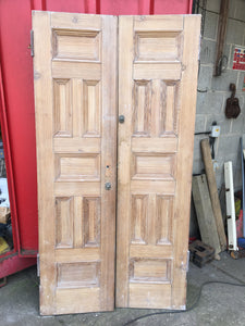 VICTORIAN DOUBLE CHURCH DOORS RECLAIMED ANTIQUE C1900 PITCH PINE