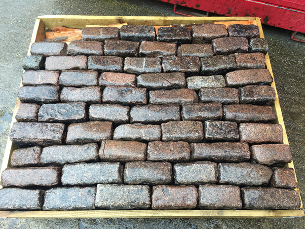 Reclaimed Pink Shap Granite Cobbles-Random Stone Setts