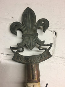 Original 7'6 scout troop Flag pole standard with top finial